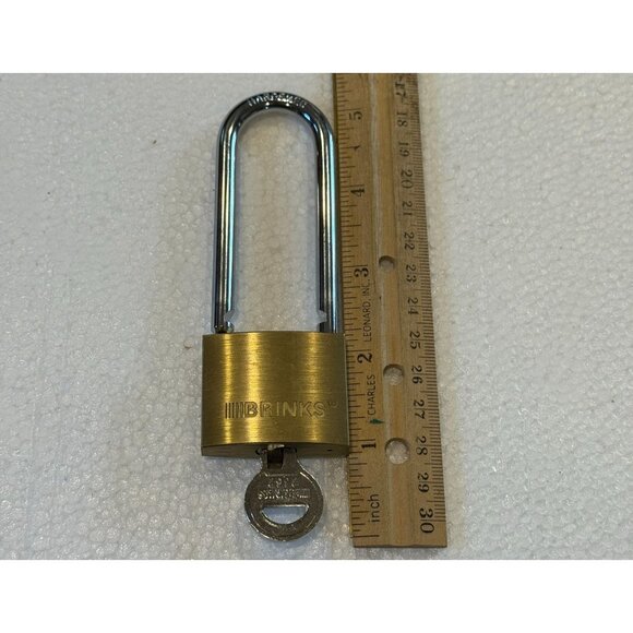 BRINKS 171-42401 40mm Solid Brass Padlock with 2-1/2" Shackle Keyed the Same - Picture 2 of 2